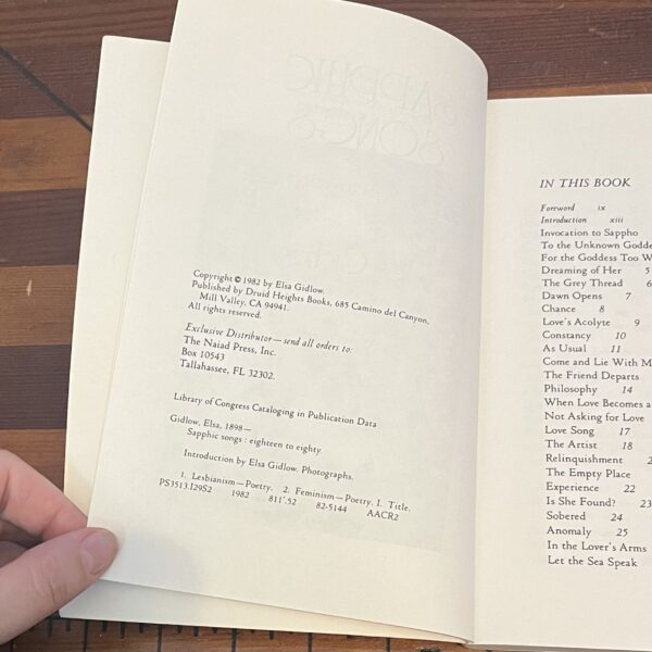 Sapphic Songs: Eighteen to Eighty by Elsa Gidlow - Image 5